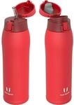 Edelstahl Thermosflasche 350-950ml Bpa-frei Mit 2 Deckeln (strohhalm & Sport)