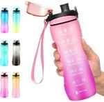 Motivations-trinkflasche 750ml Mit Zeitmarkierung, Bpa-frei, Auslaufsicher,...