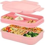 Bento Lunchbox F&uuml;r Erwachsene, 2000ml, 8 F&auml;cher, Auslaufsicher, Mit Besteck