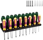 Werkzeughalter F&uuml;r 25 Schraubendreher, Wandmontage, Schwarz, Platzsparend