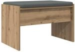 Schuhbank Mit Kissen Artisan-eiche 63 X 38 X 40 Cm Vidaxl