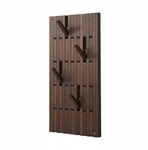 Home Deluxe Garderobenpaneel Quest - 55 X 4 X 105 Cm Aus Kautschukbaum Hakenpaneel,