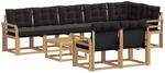 Outdoor-sofagarnitur 9 Stk. 8-sitzer Wei&szlig; Und Schwarz Vidaxl