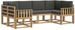 Outdoor-sofagarnitur 6 Stk. 6-sitzer Wei&szlig; Und Anthrazit Vidaxl