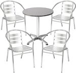 Mojawo - Bistrogarnitur 5-teilig Aluminium / Edelstahl-m950249+4xm537474
