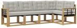 Outdoor-sofagarnitur 5 Stk. 5-sitzer Wei&szlig; Und Hellgrau Vidaxl