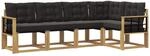 Outdoor-sofagarnitur 5 Stk. 5-sitzer Wei&szlig; Und Schwarz Vidaxl