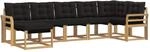 Vidaxl Outdoor Sofa Set 7 Pcs White And Black
