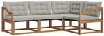 Vidaxl Outdoor Sofa Set 4 Pcs Natural And Light Grey