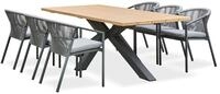 Kelia - 6-sitzer-garten-essgruppe - Anthrazitgrau - Remarquable