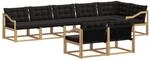 Outdoor-sofagarnitur 8 Stk. 8-sitzer Wei&szlig; Und Schwarz Vidaxl