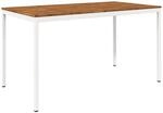 Vidaxl Garden Bar Table Natural And White 196 X 100.5 X 105 Cm