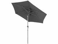 Spetebo - Sonnenschirm rund mit Kurbel 200 cm - anthrazit - Sonnenschutz Schirm...