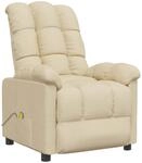 Massagesessel Creme Stoff Vidaxl