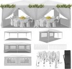 Faltpavillon 3x6m Pop-up Wasserdicht Uv-schutz 50+ Mit 6 Seitenteilen