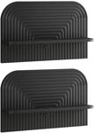 Wandregal 2 Stk. Schwarz 60 X 13.5 X 37.5 Cm Holzwerkstoff Vidaxl