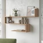 [en.casa] - Wandregal Kitee 120 X 14,5 X 71,5 Cm Eiche