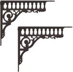 Wandregalhalterungen 2 Stk. Antikbraun 27,5 X 23 X 4 Cm Stahl Vidaxl