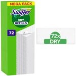Swiffer Trocken Wischt&uuml;cher Nachf&uuml;llpackung 72er Wischt&uuml;cher, Nachf&uuml;llpackung