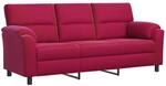 Sofa Weinrot 214 X 85 X 93 Cm Samt Vidaxl