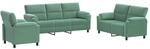 Sofa-set 3 Pcs Meergr&uuml;n Samt Vidaxl