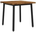Vidaxl Live Edge Dining Table 80 X 80 X 75 Cm Solid Acacia Wood