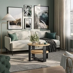 Couchtisch Romeo, Anthrazit/artisan-eiche, 68 X 68 Cm, Vicco