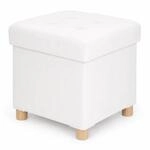 Relaxdays Hocker Mit Stauraum, Gepolstert, Hxbxt: 38 X 38 X 38 Cm, Leinenoptik,