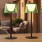 Led Au&szlig;en Tischlampe Tischleuchte Akku Innen Au&szlig;en Schwarz Gartenleuchte