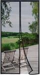 Magnet Fliegengitter T&uuml;r 60x230cm Schwarz, Insektenschutz Balkont&uuml;r Ohne...