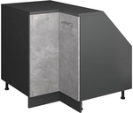 Dachschr&auml;genschrank Eckschrank Rion, Beton, 75.6 X 81.6 Cm Mit 1 T&uuml;r,...