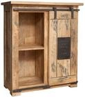 Kommode Mango 75x36x90 Natur Lackiert Eisen Railway 153