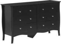 Kommode Schwarz Aus Mdf Platte 40 X 130 X 75 Cm Modern Ger&auml;umige Schubladen Im