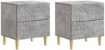 Vidaxl Bedside Table 2 Pcs Concrete Grey 43 X 34.5 X 48 Cm