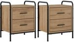Vidaxl Bedside Cabinet 2 Pcs Artisan Oak 40 X 30 X 50 Cm