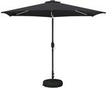 Vidaxl Garden Parasol With Led Lights And Base 3 X 3 M Polyester