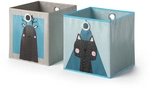 Faltbox 30x30 , Grau/blau, 30 X 30 Cm 2er Set Vicco