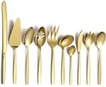 10-teiliges Servierbesteck Set Gold Titanbeschichtung Edelstahl...