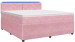 Boxspringbett Mit Matratze Mit Kopfteil Rosa 140 X 190 Cm Samt Vidaxl