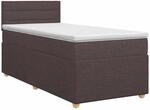 Boxspringbett Mit Matratze Dunkelbraun 90 X 190 Cm Stoff Vidaxl