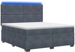 Boxspringbett Mit Matratze Dunkelgrau 180 X 200 Cm Samt Vidaxl