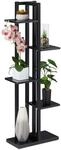 Relaxdays - Pflanzenregal, Blumentreppe Mit 5 Ablagen, Hbt 117 X 43 X 22 Cm, Stahl U.