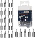 Torx Bits T15, 25mm L&auml;nge, 25 St&uuml;ck, Chrom-vanadium-stahl, 1/4 Zoll Sechskant