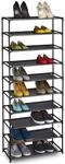 Relaxdays - Stoff Schuhregal Stecksystem, 10 Ebenen, F&uuml;r 30 Paar Schuhe,