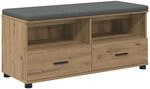Schuhbank Mit Kissen Artisan-eiche 100 X 38 X 46 Cm Vidaxl