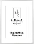 Aluminium Bilderrahmen 30x40cm Silber Mit Acrylglas Und Passepartout