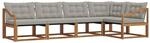 Vidaxl Outdoor Sofa Set 5 Pcs Natural And Light Grey