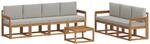 Outdoor-sofagarnitur 8 Stk. 7-sitzer Natur Und Hellgrau Vidaxl