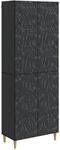 Vidaxl Cabinet Set 2 Pcs Black Engineered Wood