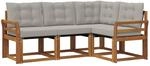 Vidaxl Outdoor Sofa Set 4 Pcs Natural And Light Grey